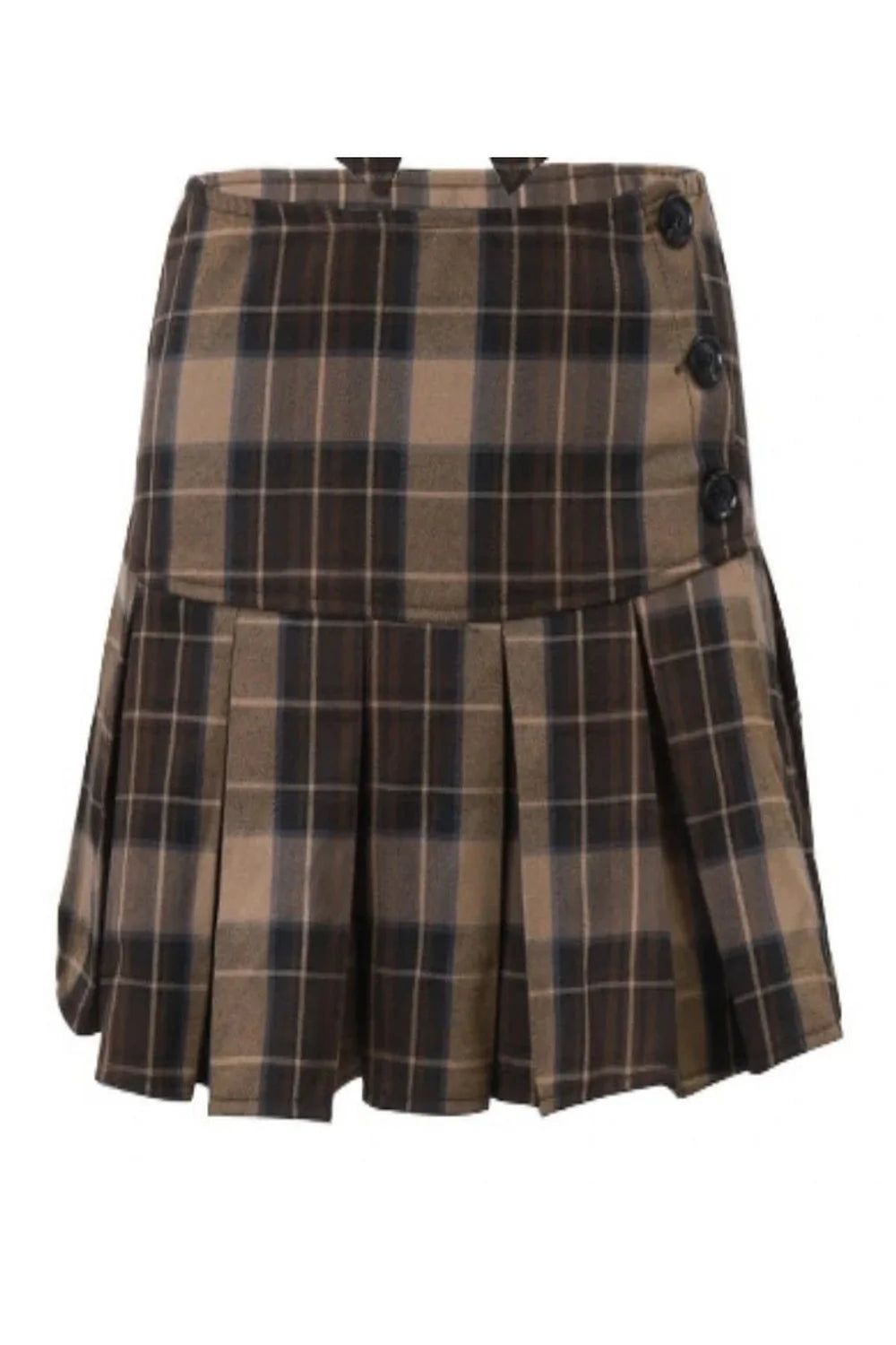 Vintage Plaid Two-Piece Set Skirt Top