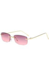 Vintage Rectangle Rimless Sunglasses