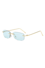 Vintage Rectangle Rimless Sunglasses