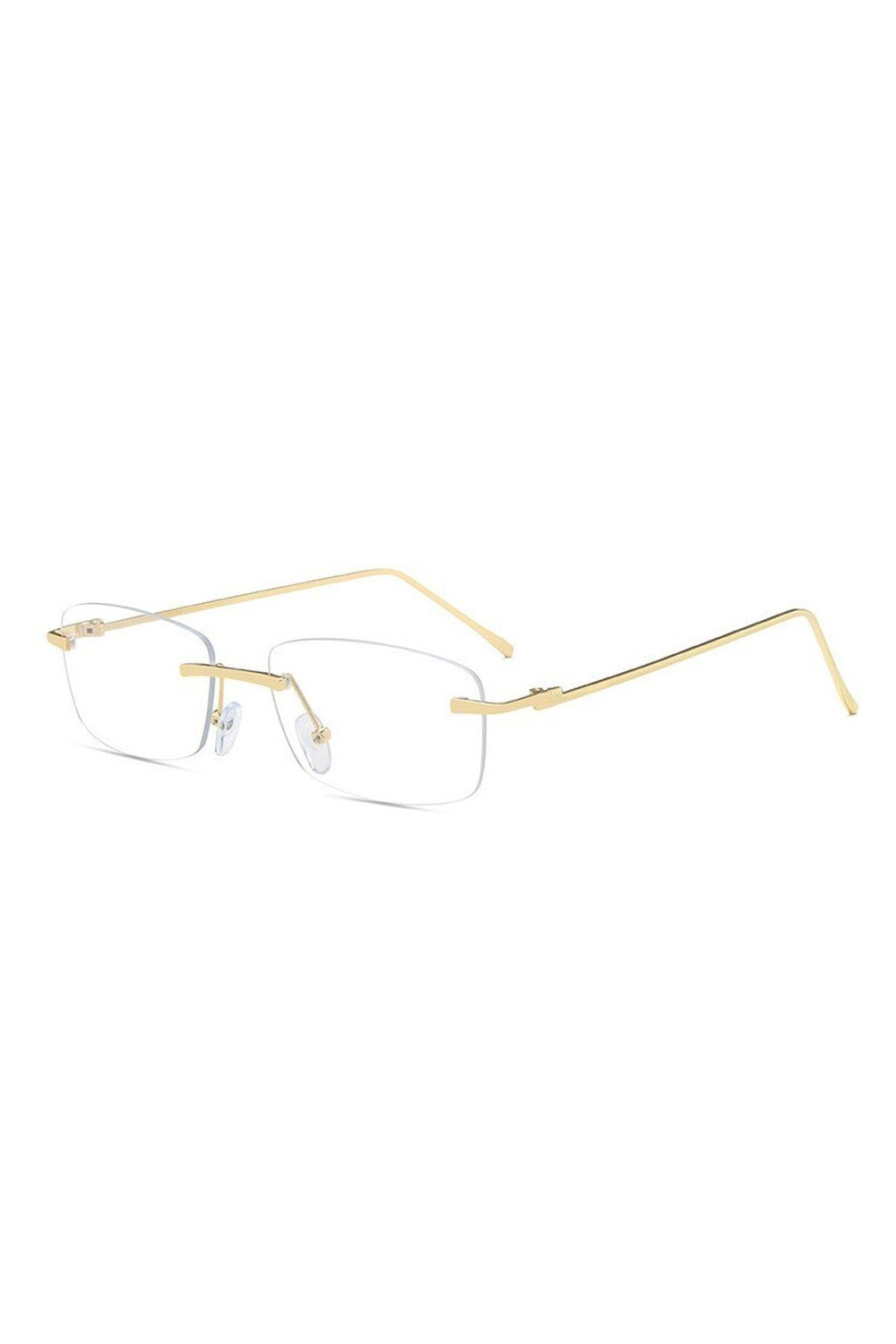 Vintage Rectangle Rimless Sunglasses