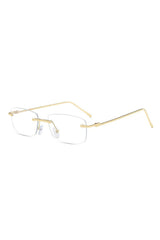 Vintage Rectangle Rimless Sunglasses