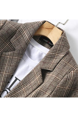 Blazer de bureau vintage d'automne à simple boutonnage