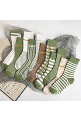 Vintage Stripe Avocado Green Socks