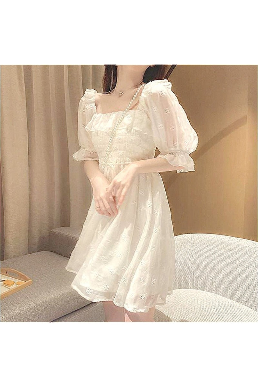 Vintage Style White Dress