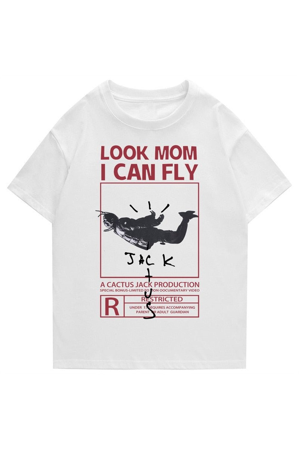 Vintage-T-Shirt mit Buchstaben-Print