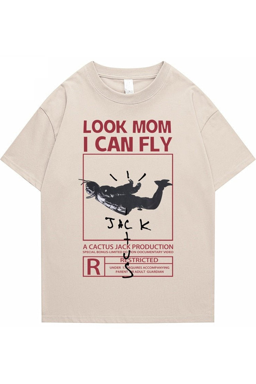 Vintage-T-Shirt mit Buchstaben-Print
