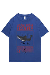 Vintage-T-Shirt mit Buchstaben-Print