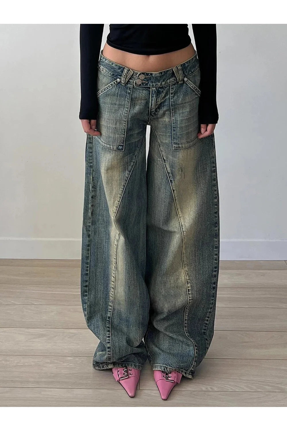 Fall Vintage Washed Baggy Jeans