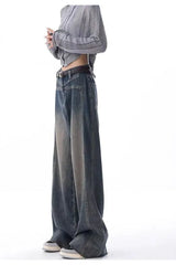 Vintage Washed Wide-Leg Jeans