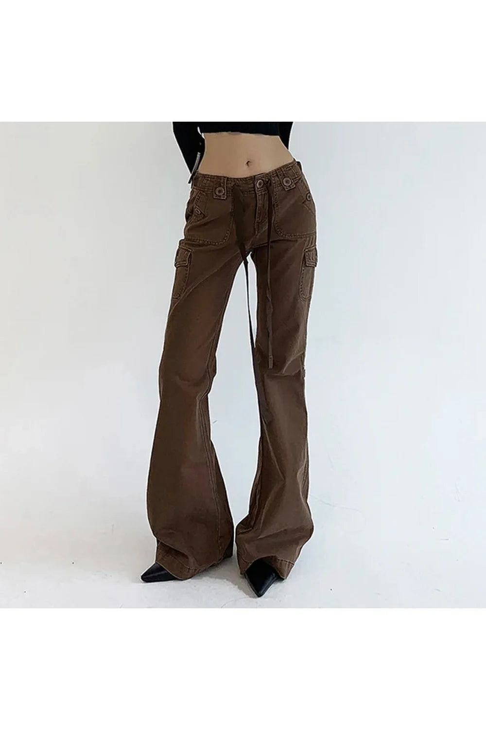 Vintage Y2K Brown Flared Jeans