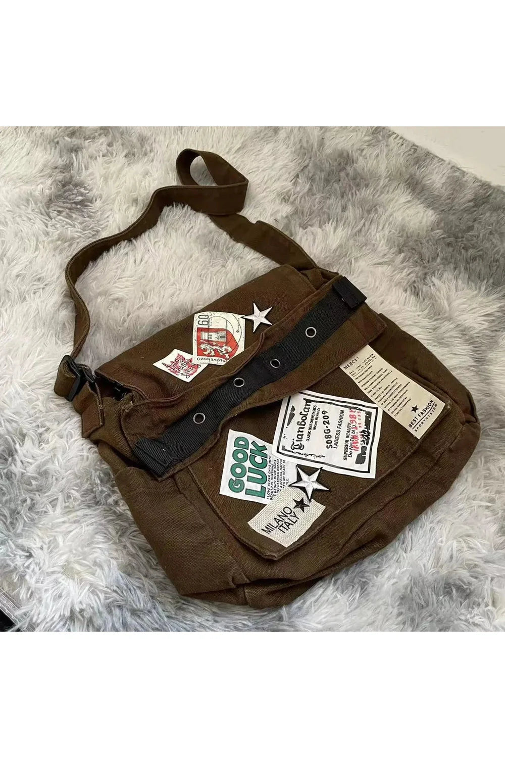 Vintage Y2K Messenger Canvas Women's Bag