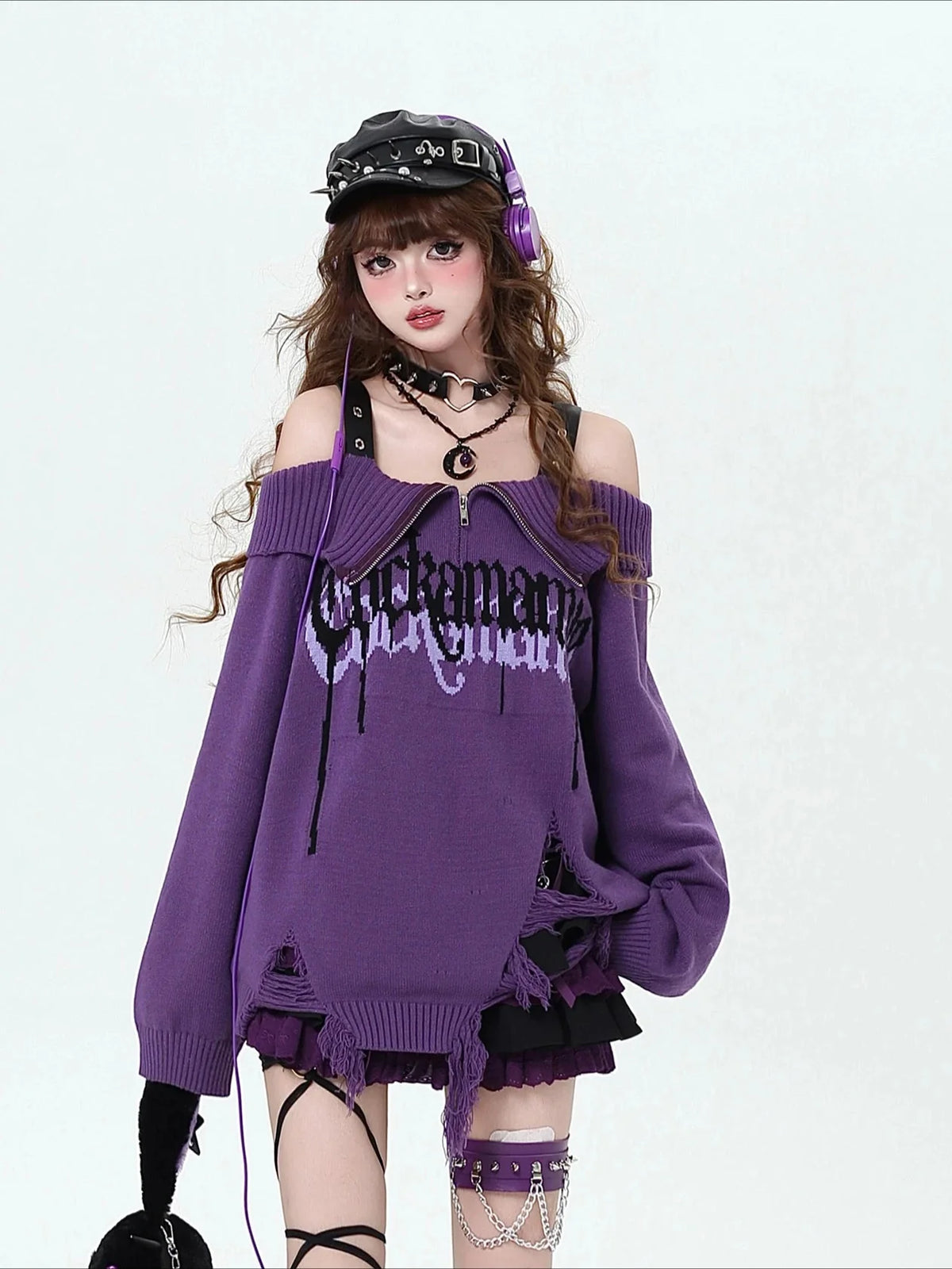 Violet Rebellion Chain Sweater