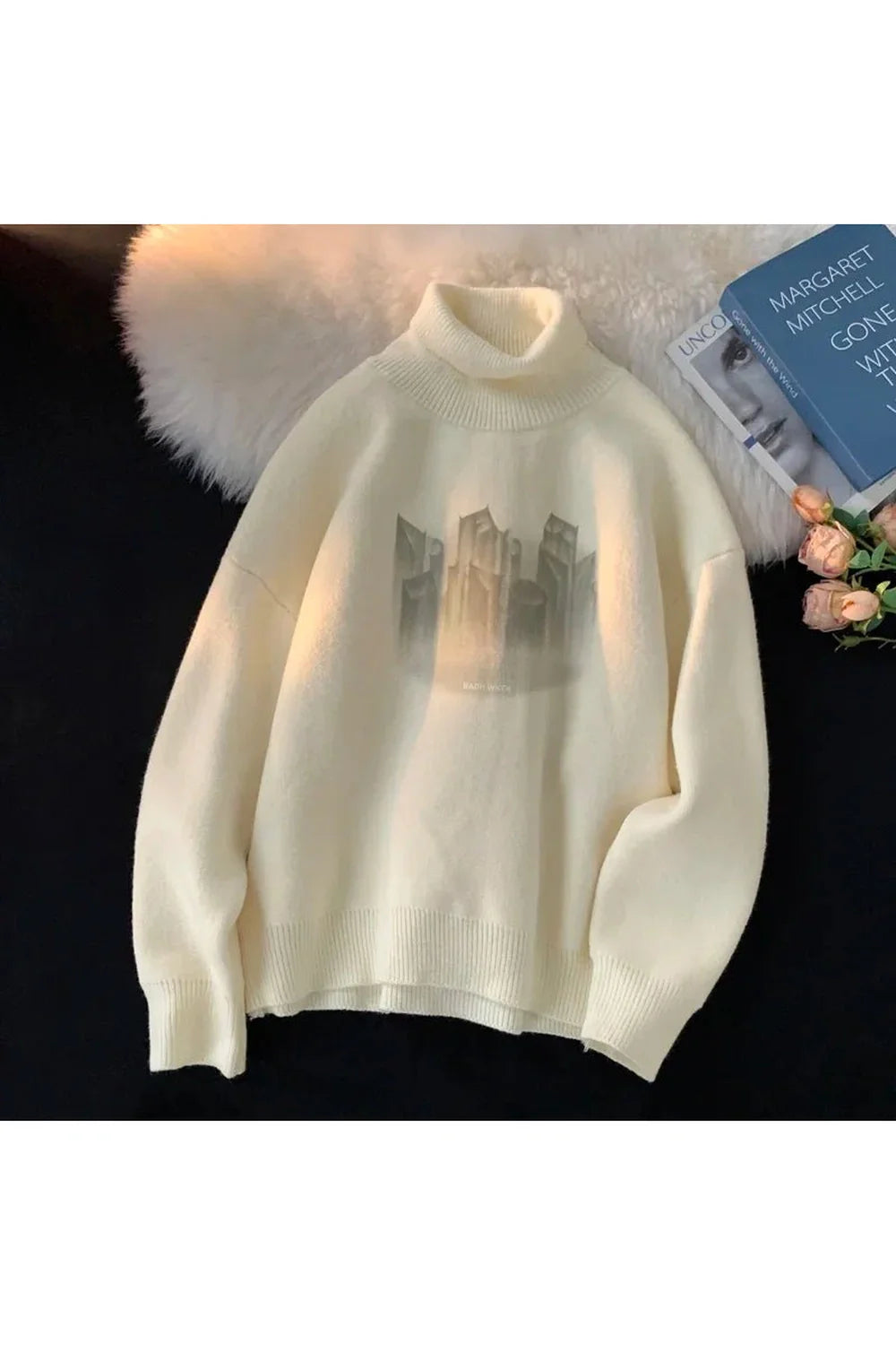 Pull à col roulé chaud pour l'automne
