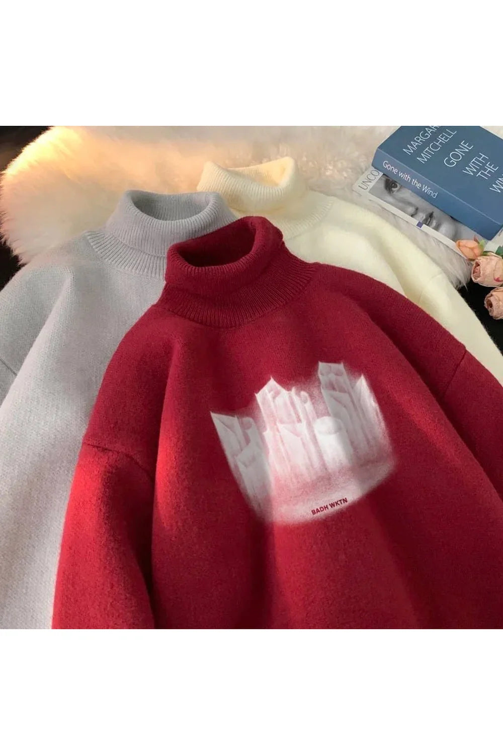 Pull à col roulé chaud pour l'automne