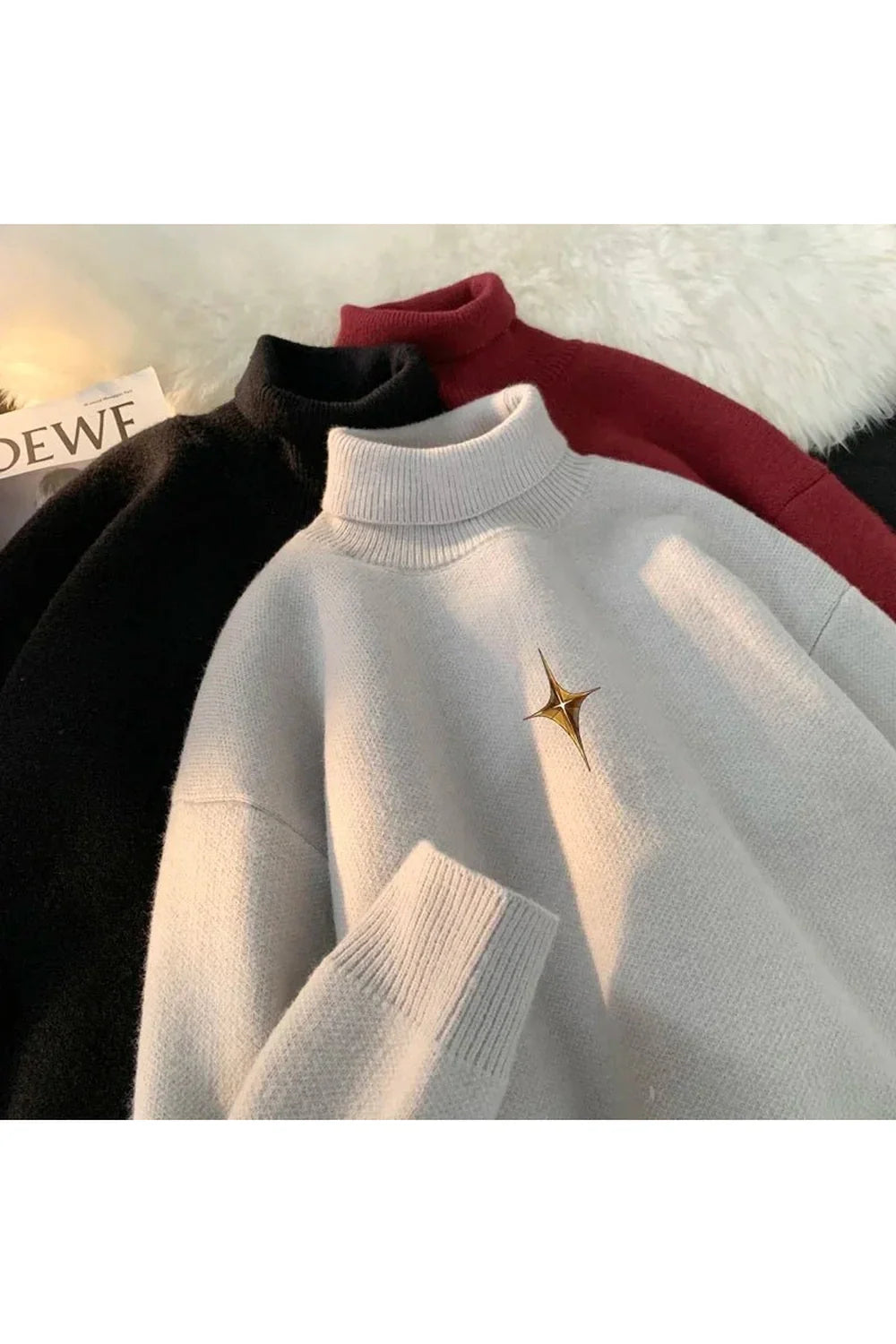 Pull à col roulé chaud pour l'automne