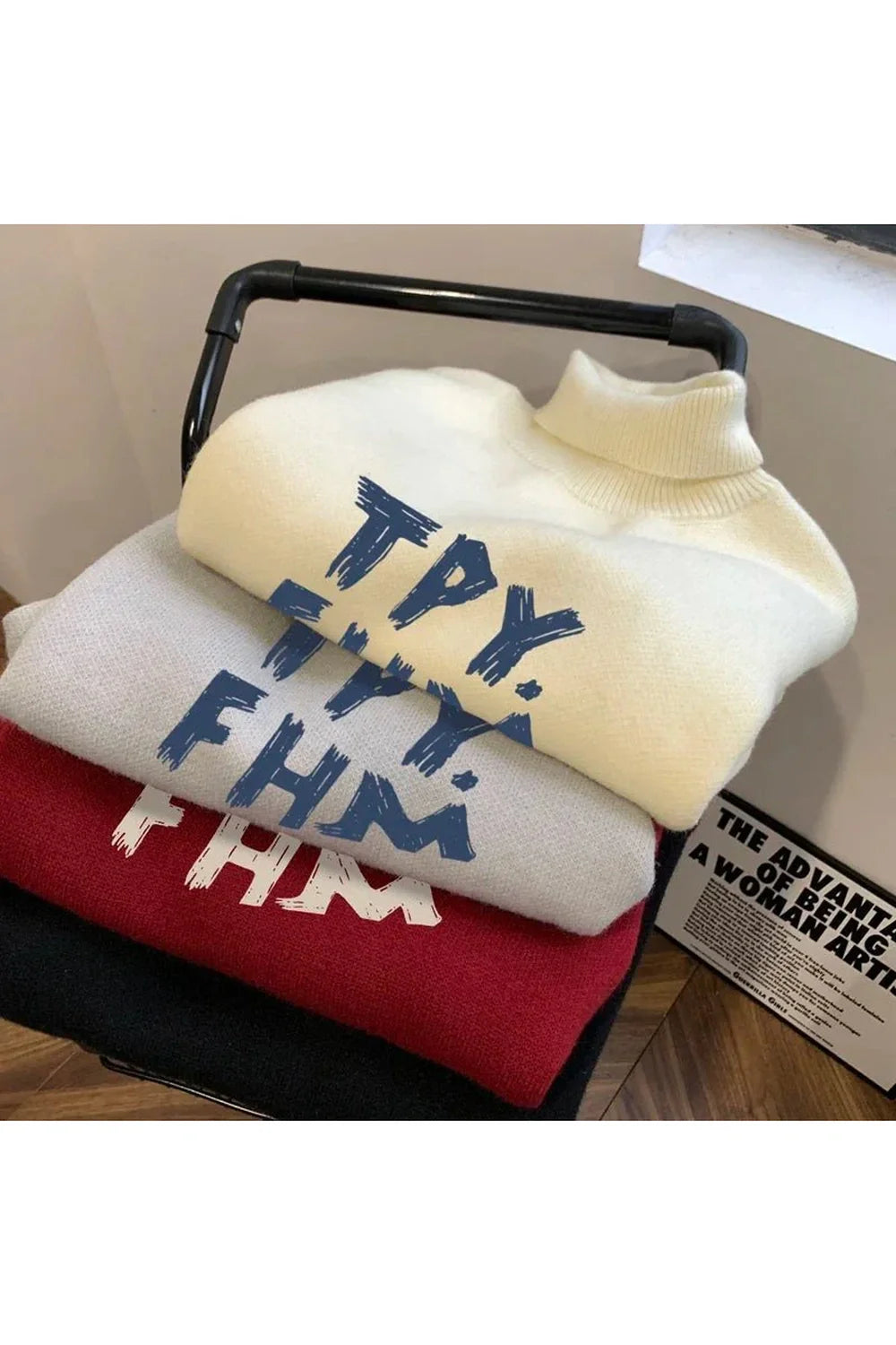Pull à col roulé chaud pour l'automne