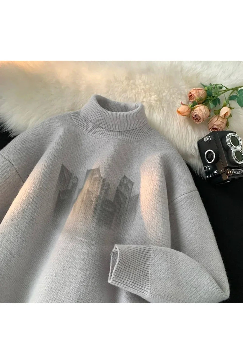 Pull à col roulé chaud pour l'automne