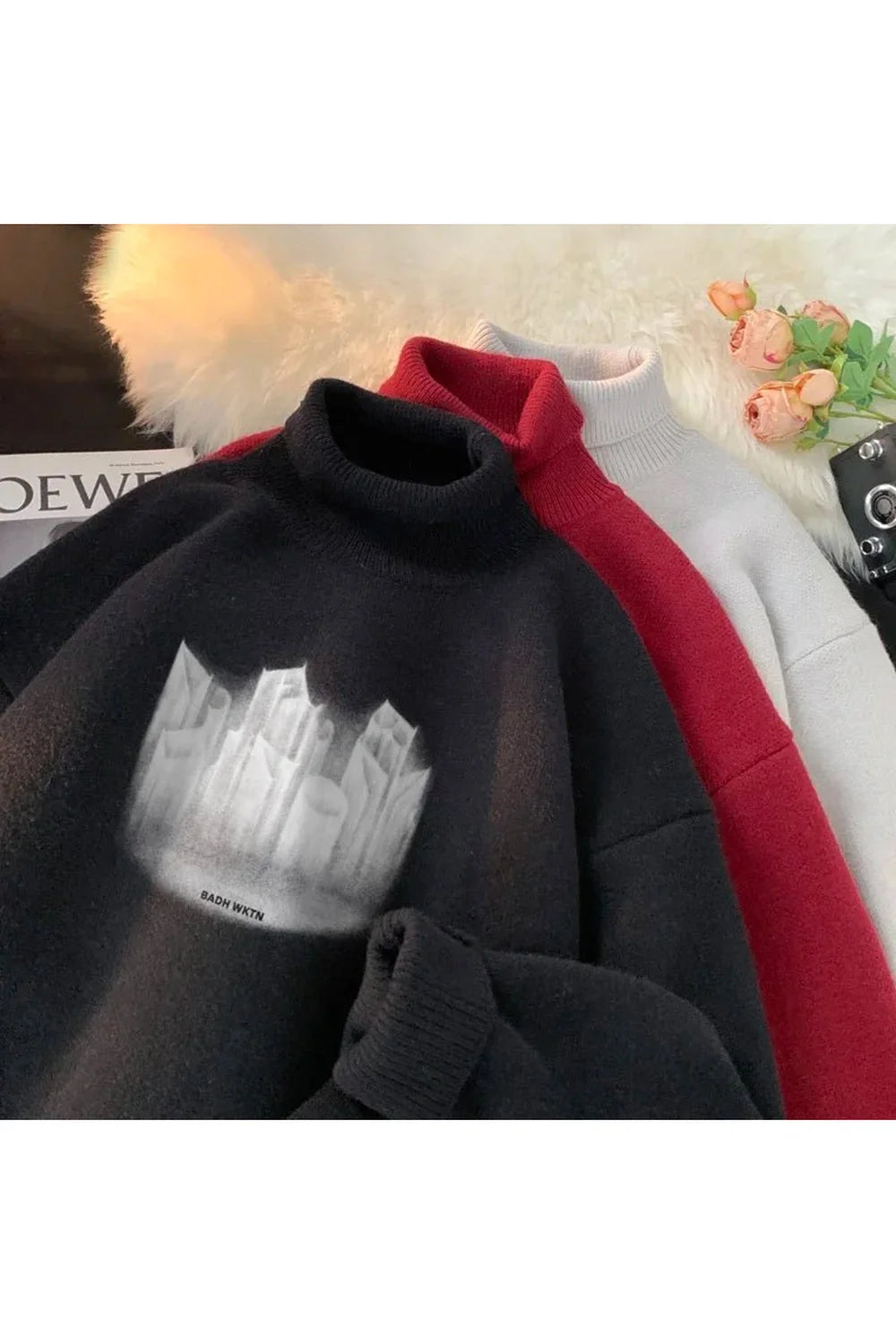 Pull à col roulé chaud pour l'automne