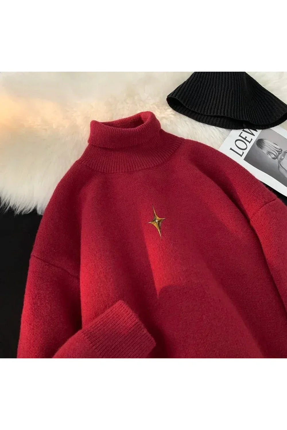 Pull à col roulé chaud pour l'automne