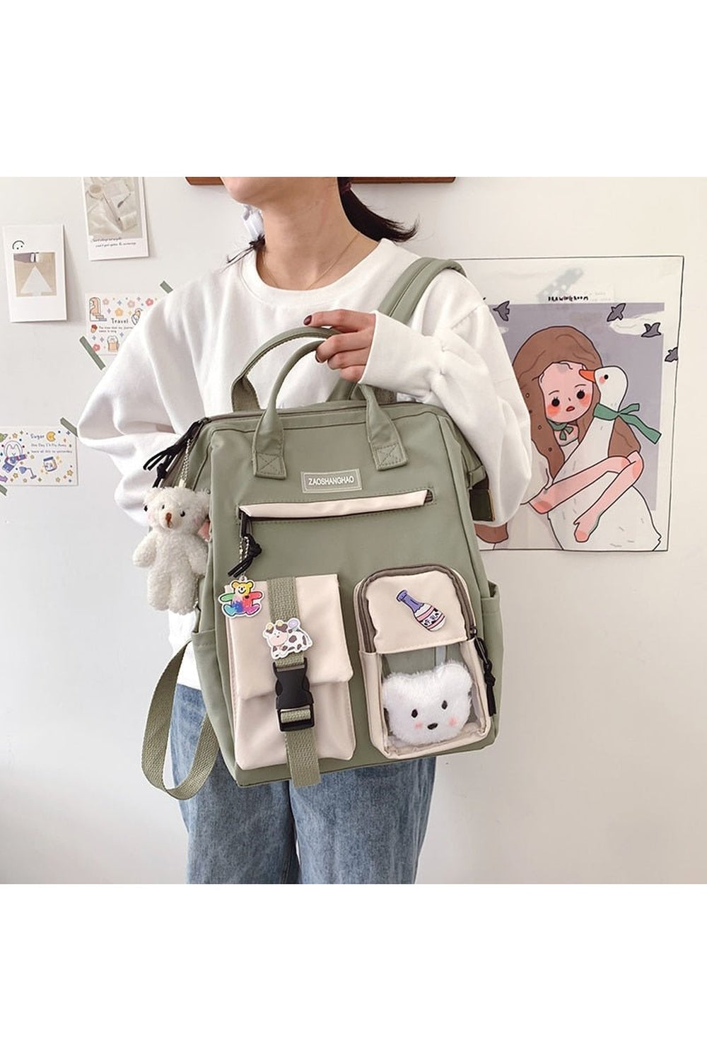 Sac à dos mignon imperméable aux couleurs pastel
