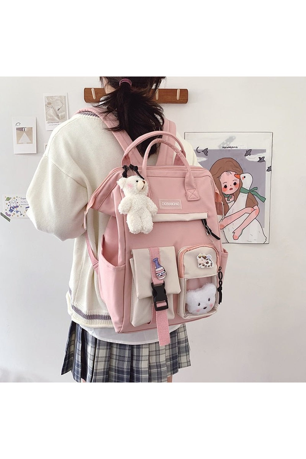 Sac à dos mignon imperméable aux couleurs pastel