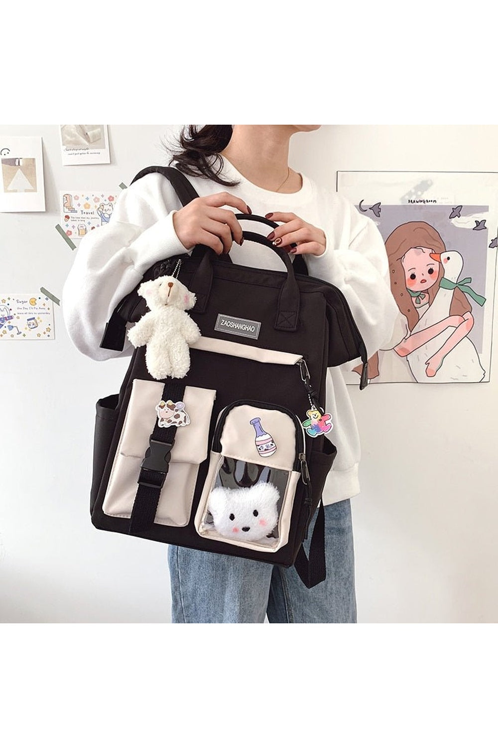 Sac à dos mignon imperméable aux couleurs pastel