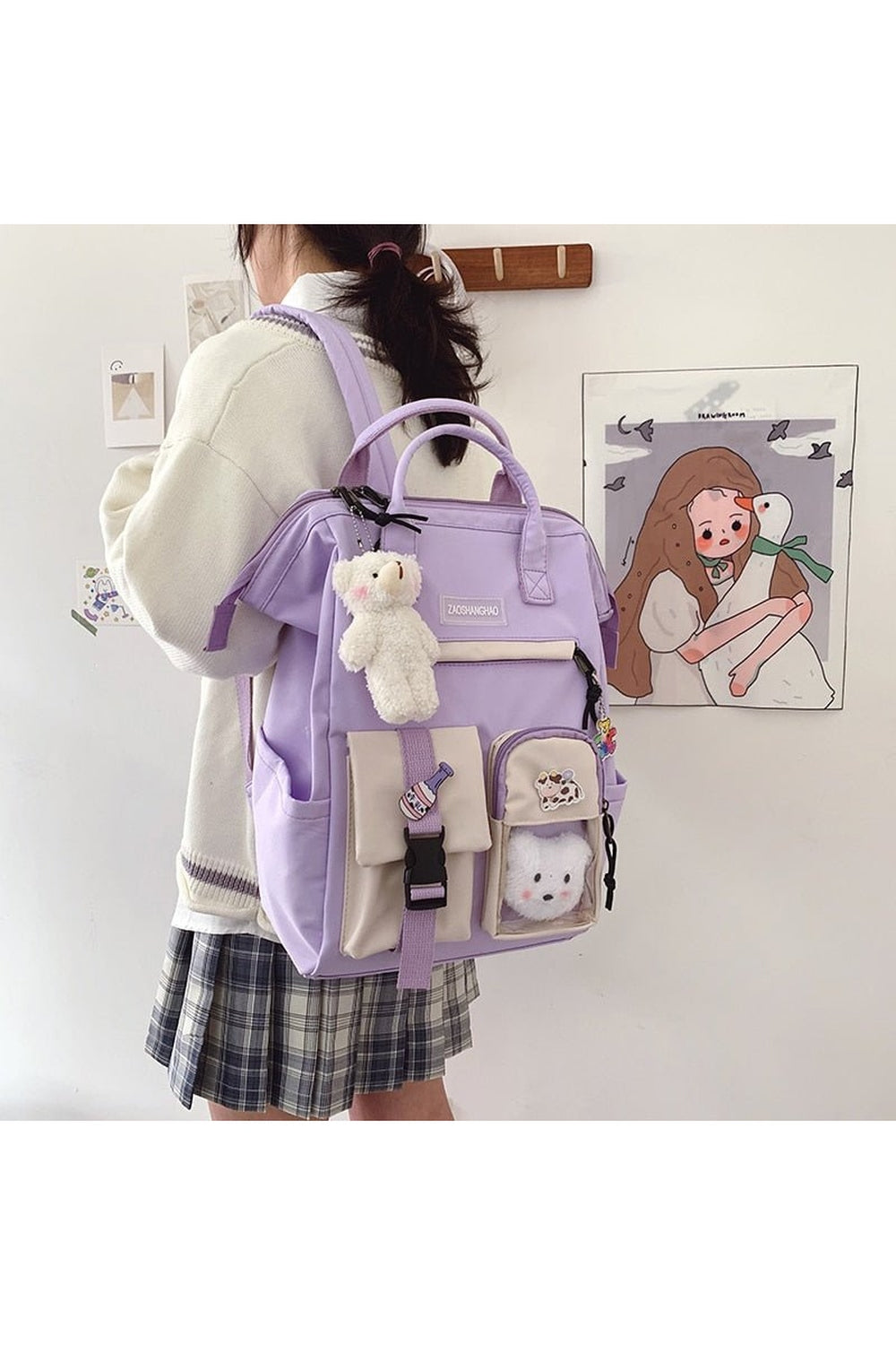 Sac à dos mignon imperméable aux couleurs pastel