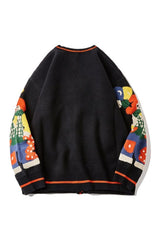 Fall Weirdcore Clown Knitted Sweater