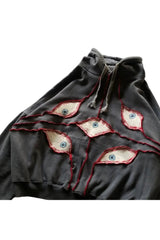 Fall Weirdcore Eye Patchwork Hoodie