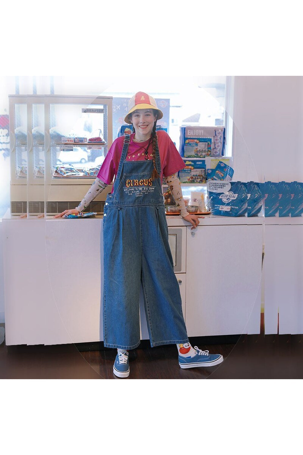 Weirdcore Style Denim Jumpsuit