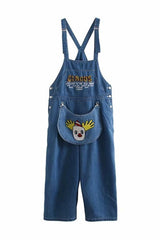 Weirdcore Style Denim Jumpsuit