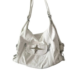 White Goth Large Shoulder Bag