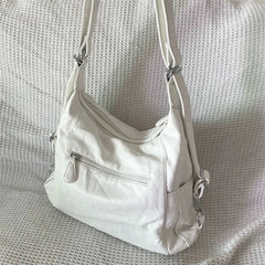 White Goth Large Shoulder Bag