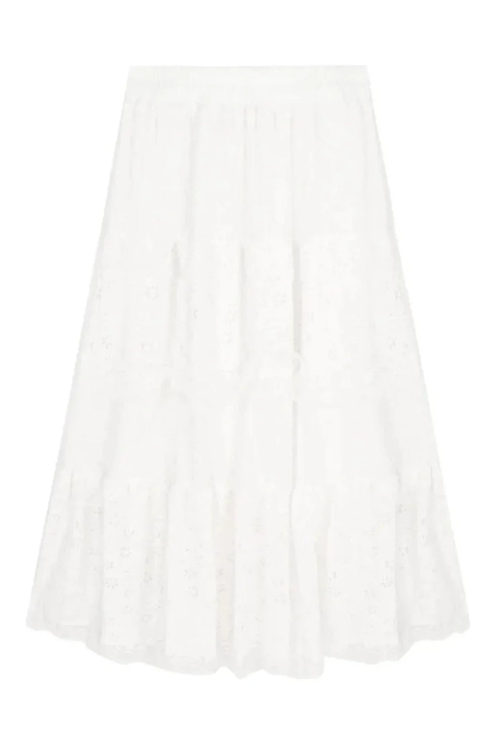 White Long Lace Skirt