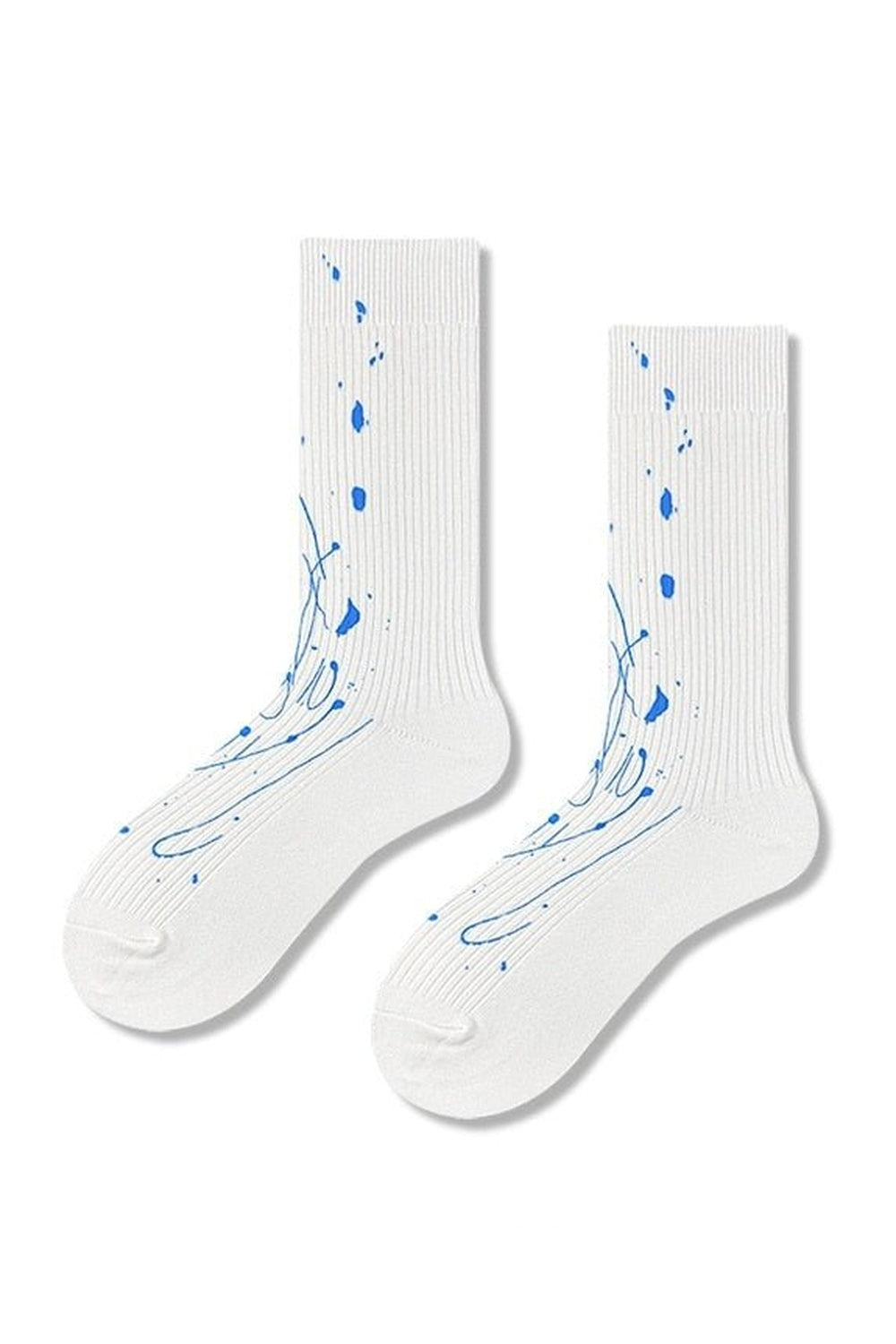 White printed socks