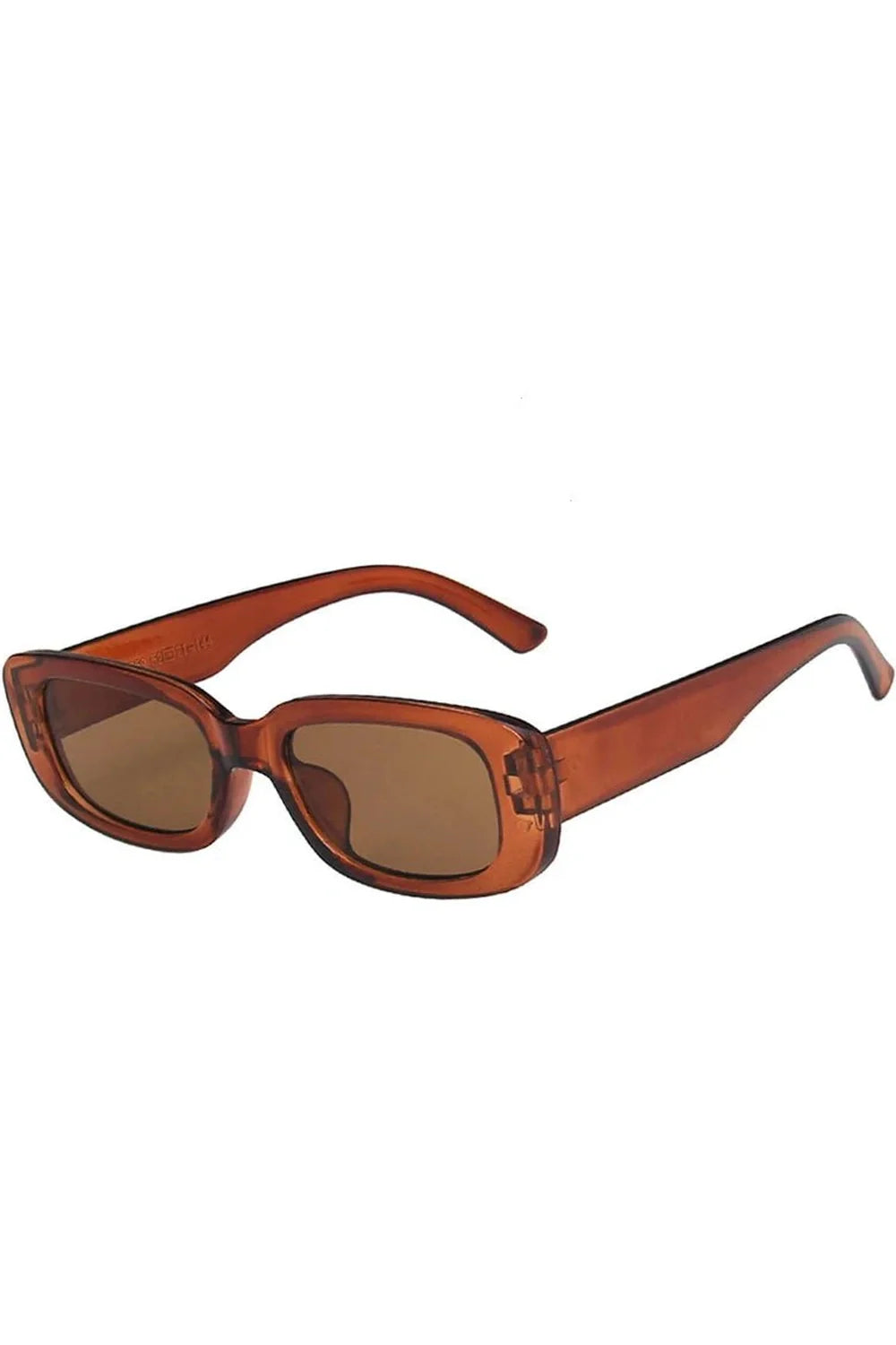 Weiße rechteckige Sonnenbrille