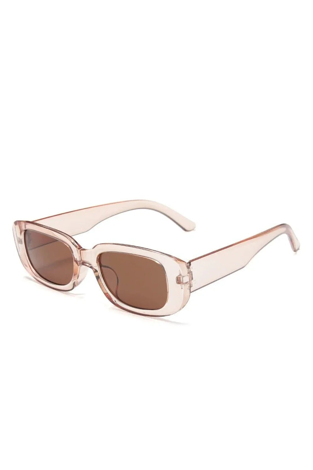 Weiße rechteckige Sonnenbrille