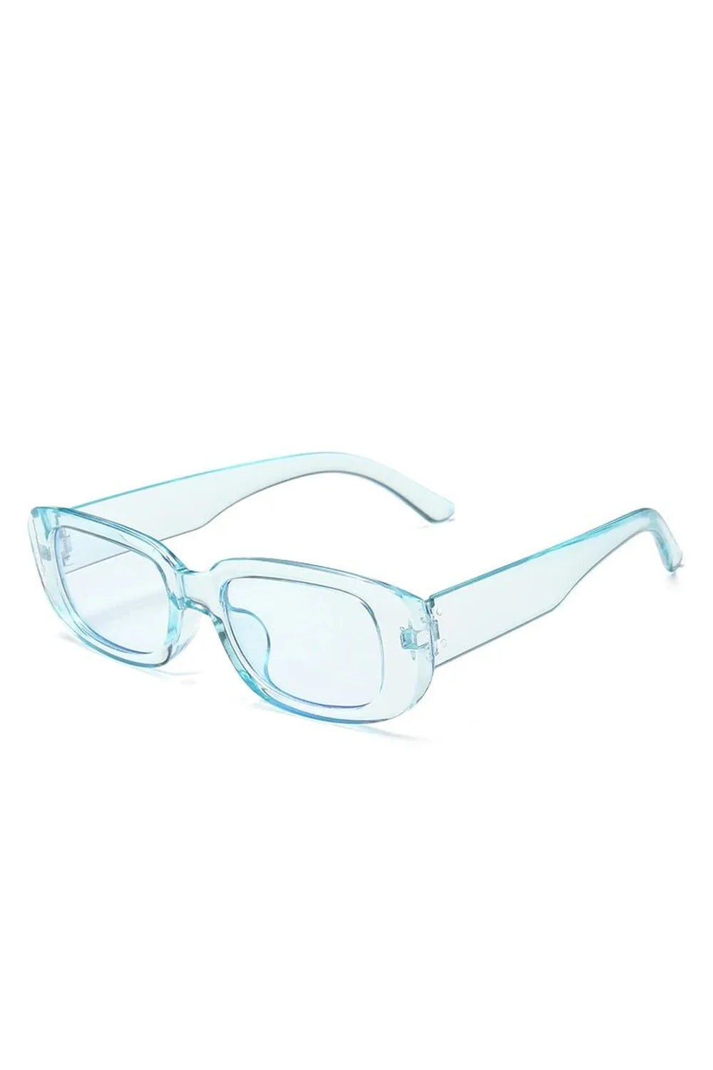 Weiße rechteckige Sonnenbrille