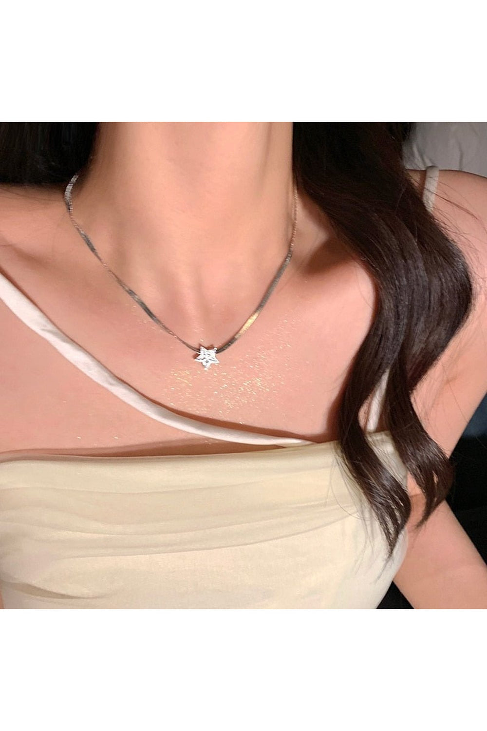 Collier de clavicule étoile à souhaits