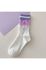 Chaussettes tube rayées esthétiques Y2K