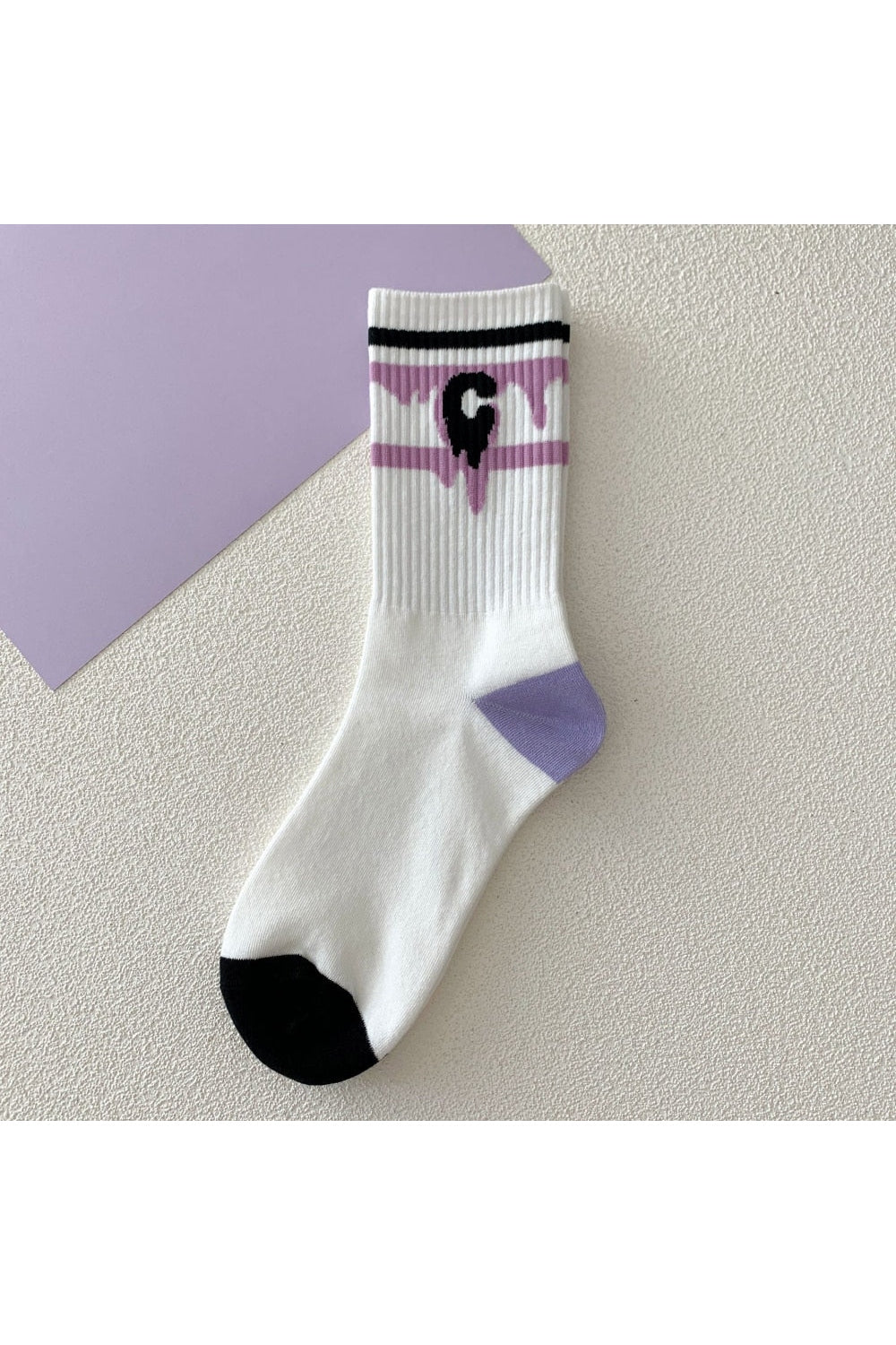 Chaussettes tube rayées esthétiques Y2K