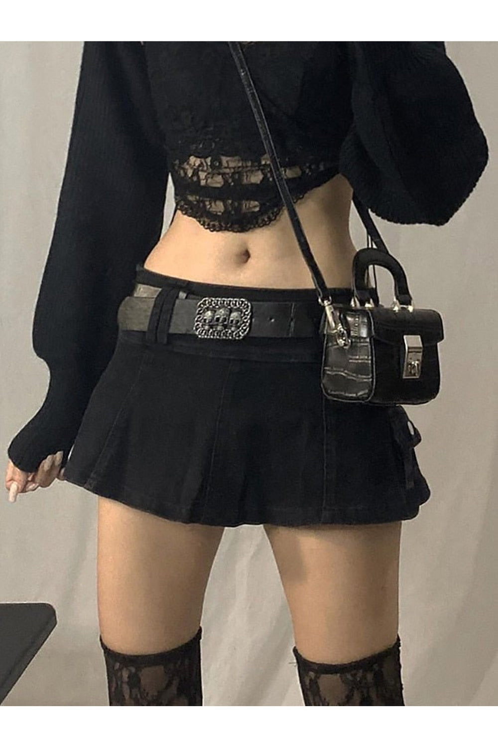 Y2K Alt Low Waist Mini Skirt