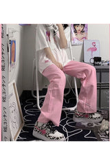 Y2K Baggy-Jeans in Pink