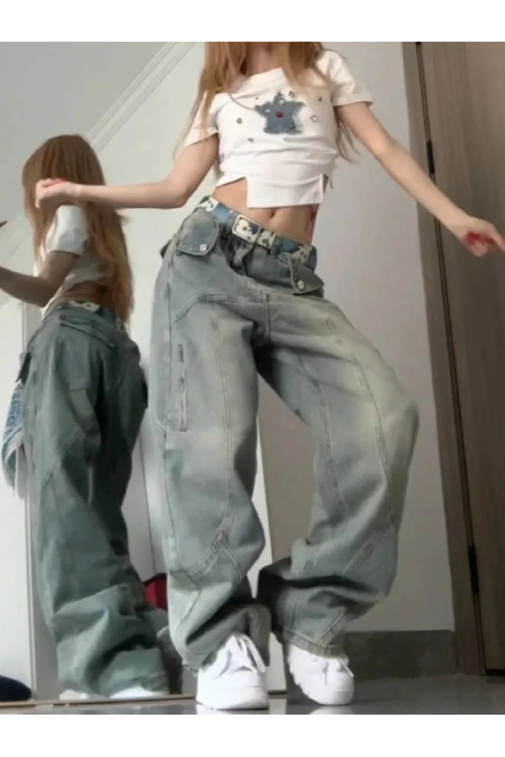 Fall Y2k Baggy Street Wide Leg Jeans