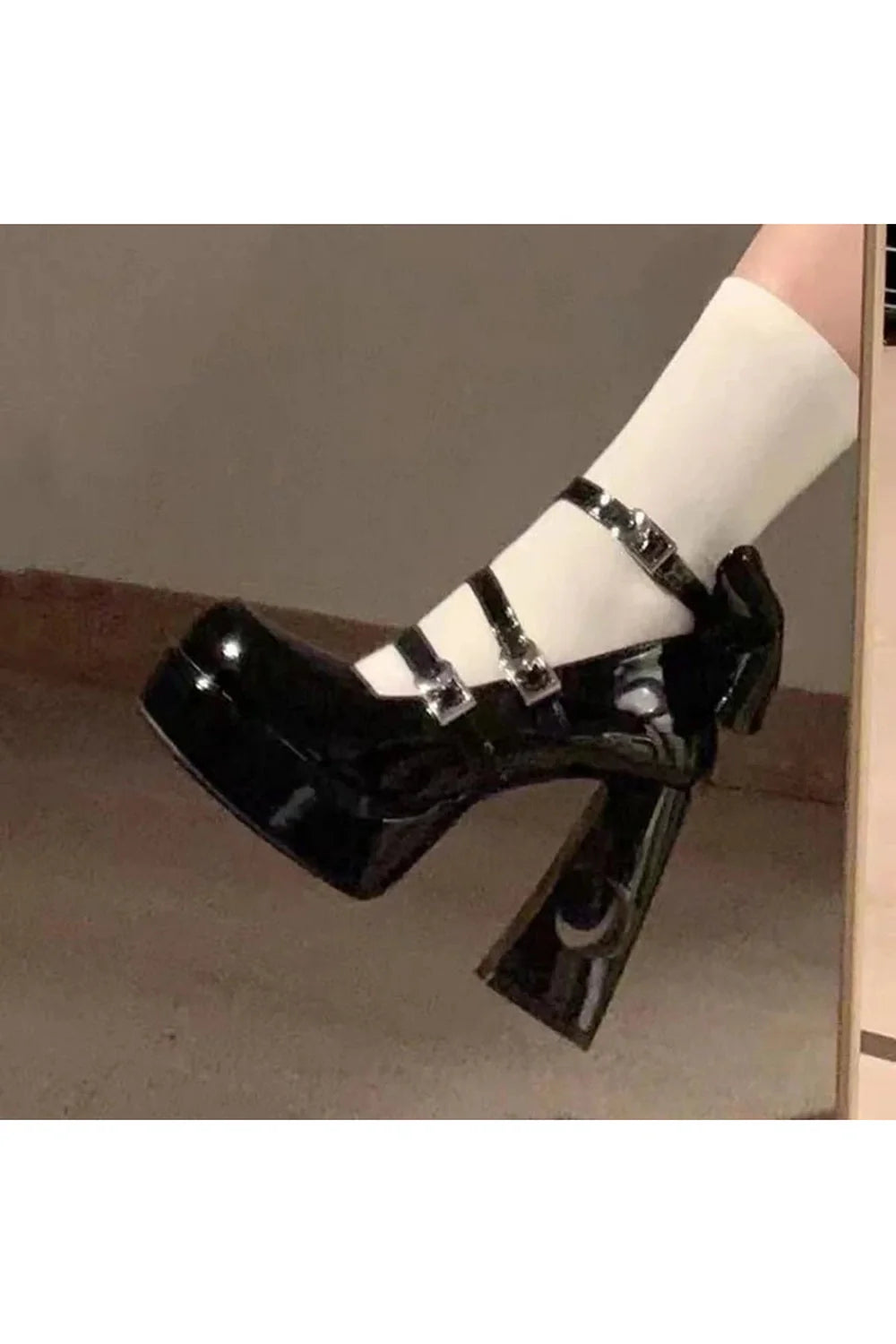 Chaussures Mary Jane à plateforme épaisse Y2K pour femmes