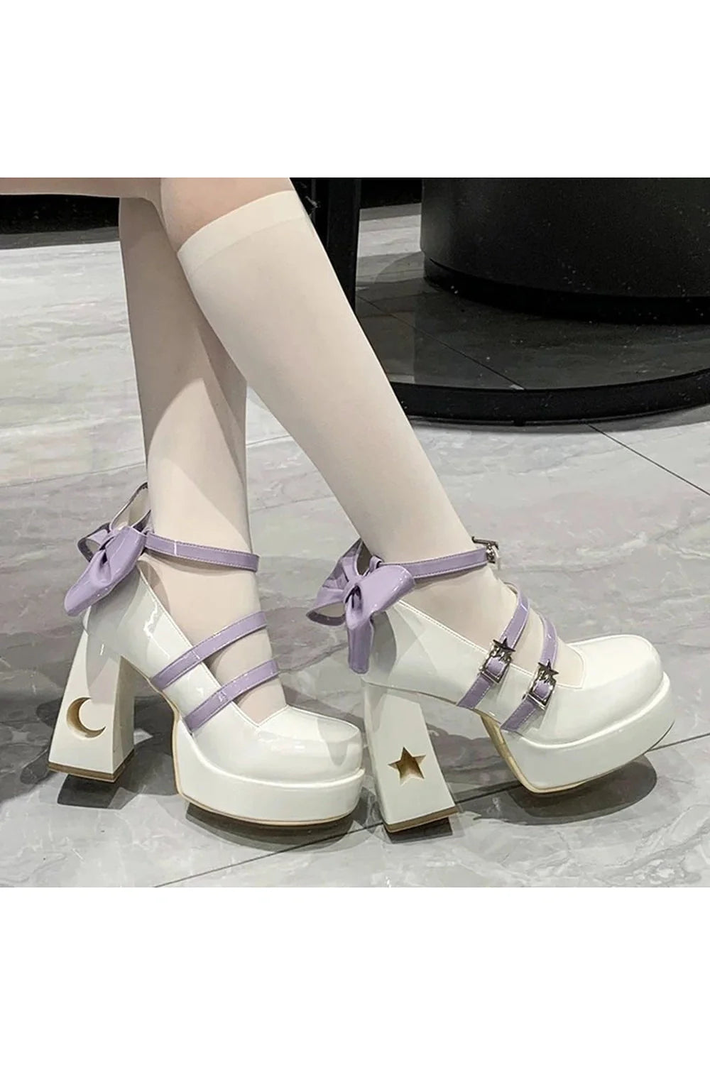 Chaussures Mary Jane à plateforme épaisse Y2K pour femmes