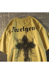 Y2k Goth Kreuz T-Shirt
