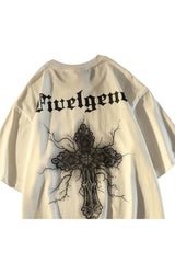 Y2k Goth Kreuz T-Shirt