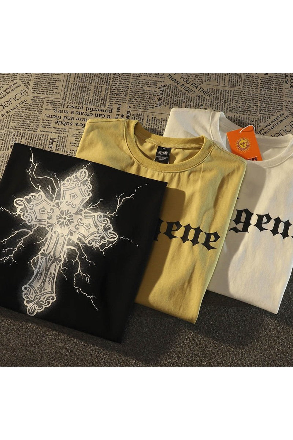 Y2k Goth Kreuz T-Shirt
