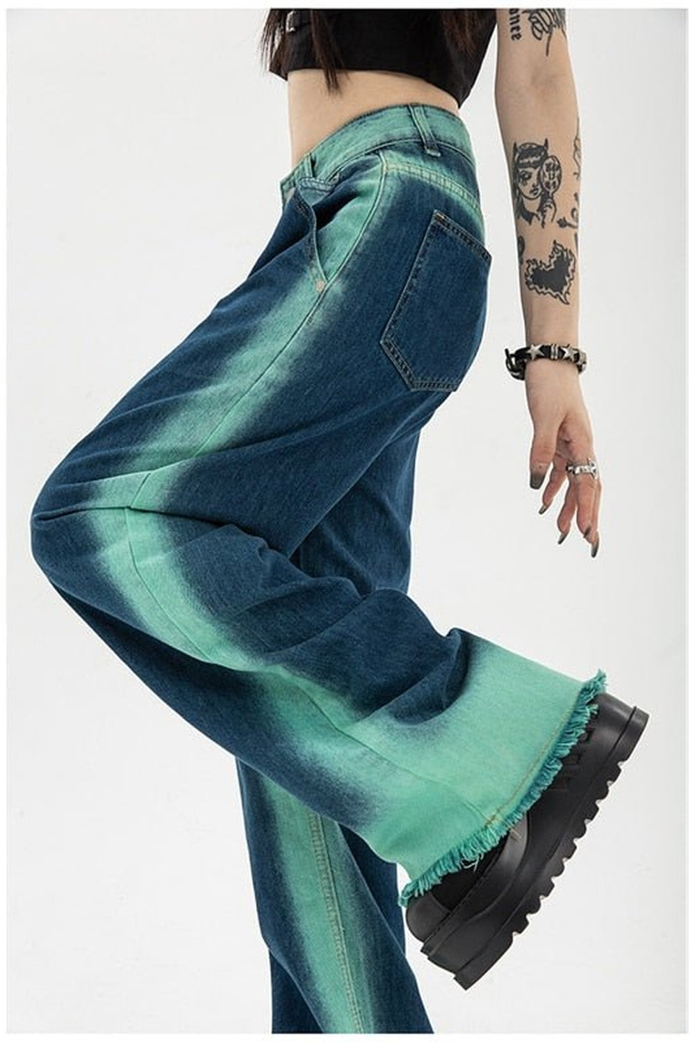 Fall Y2K  Gradient Color Jeans